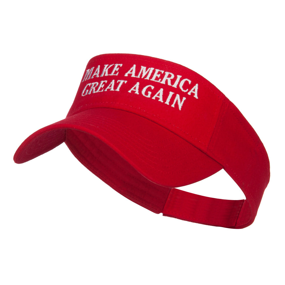 Make America Great Again Embroidered Visor - Red OSFM