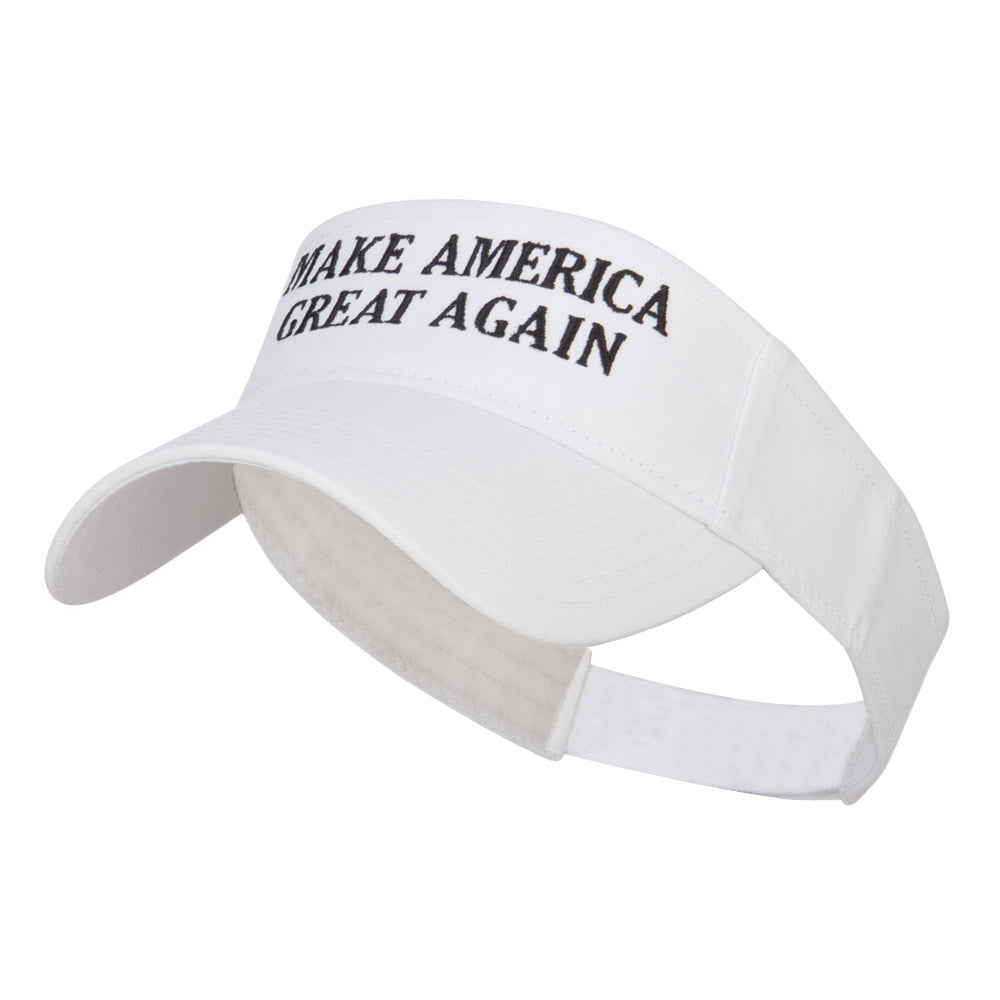 Make America Great Again Embroidered Visor - White OSFM