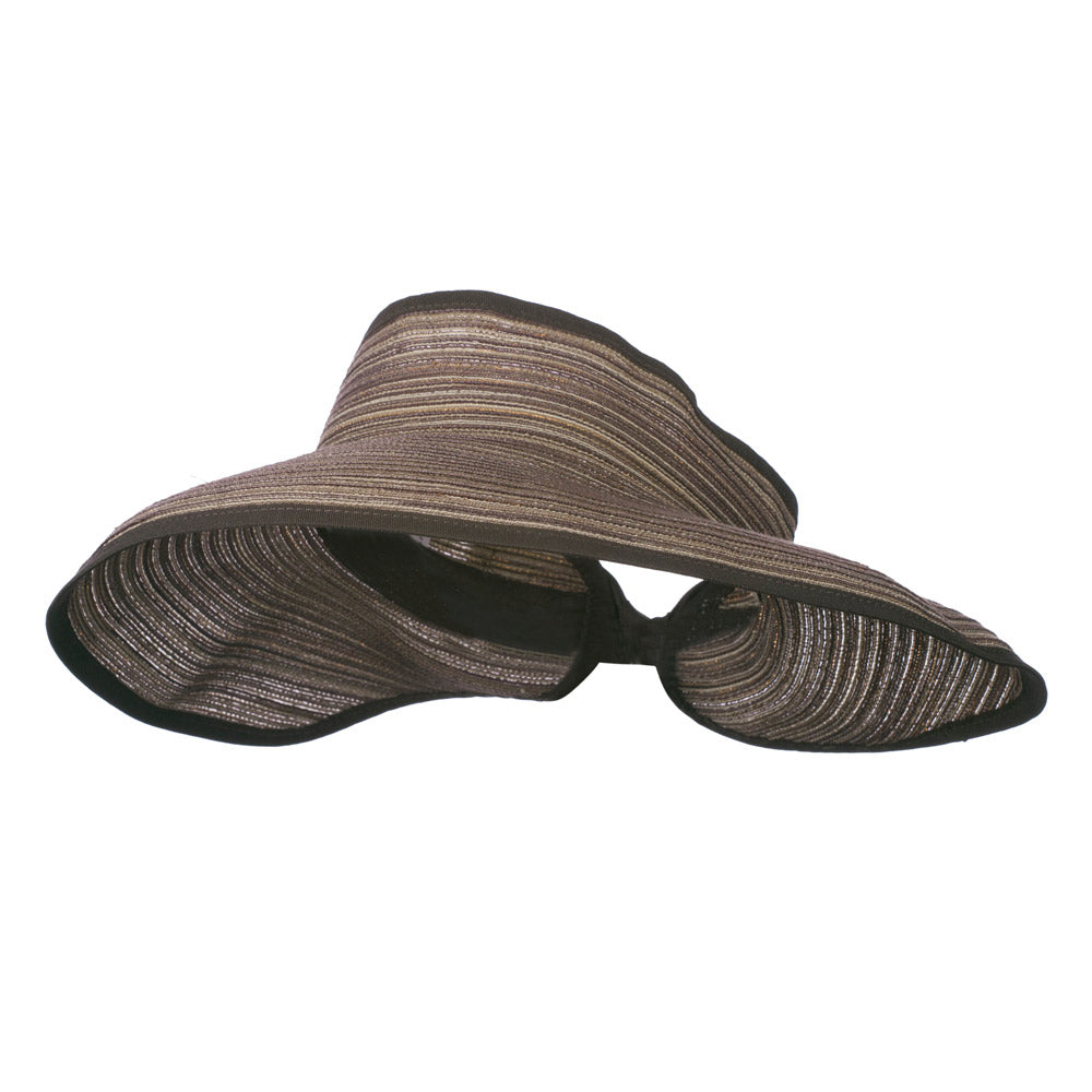 UPF 40+ Metallic Blend Roll Up Visor - Brown Black OSFM