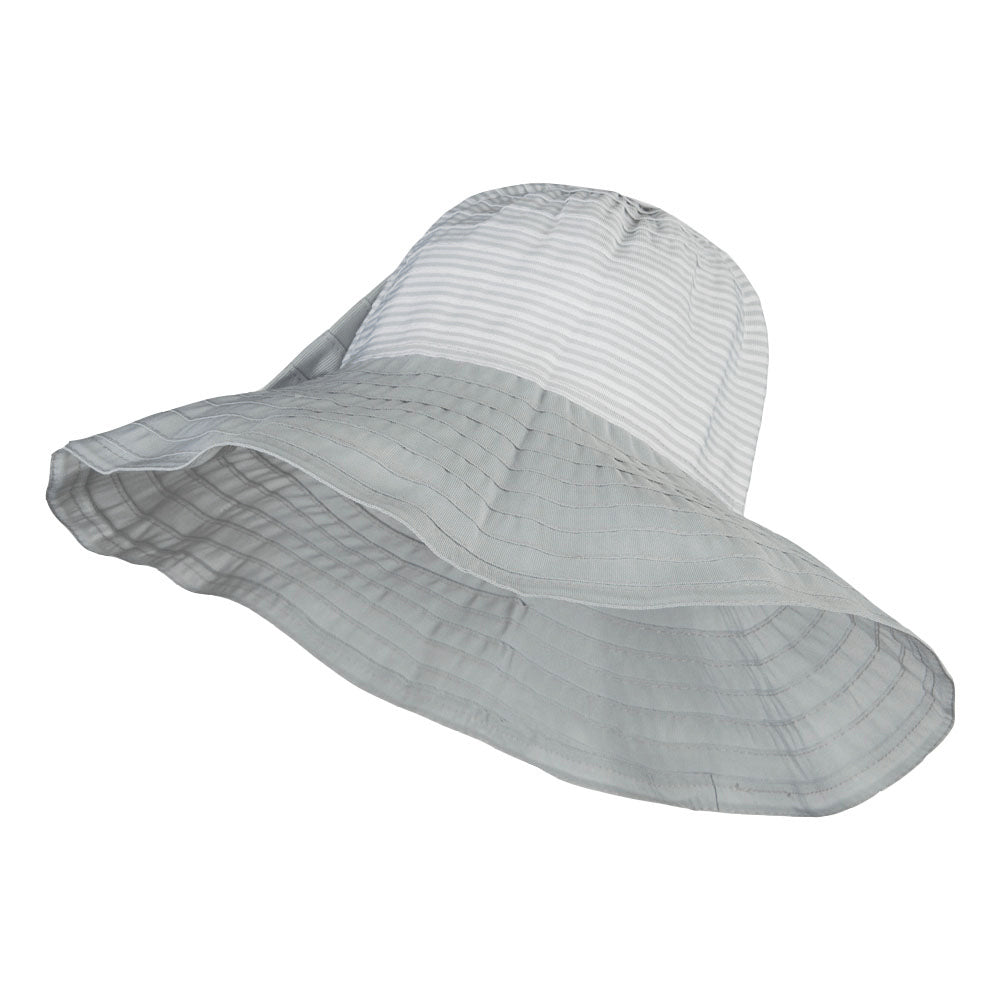 Crushable Ribbon Accent Sun Hat - Blue OSFM