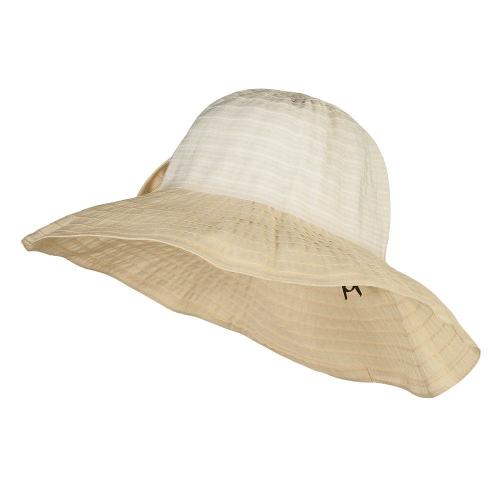 Crushable Ribbon Accent Sun Hat - Tan OSFM