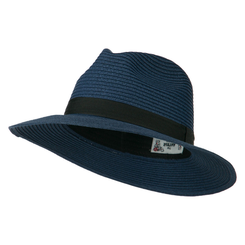 Big Brim Fedora - Navy OSFM