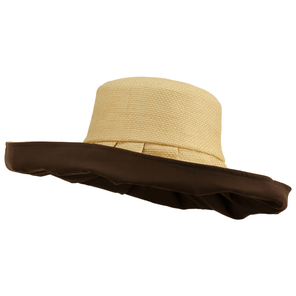 Paper Matte Fashion Roll Up  Hat - Brown OSFM