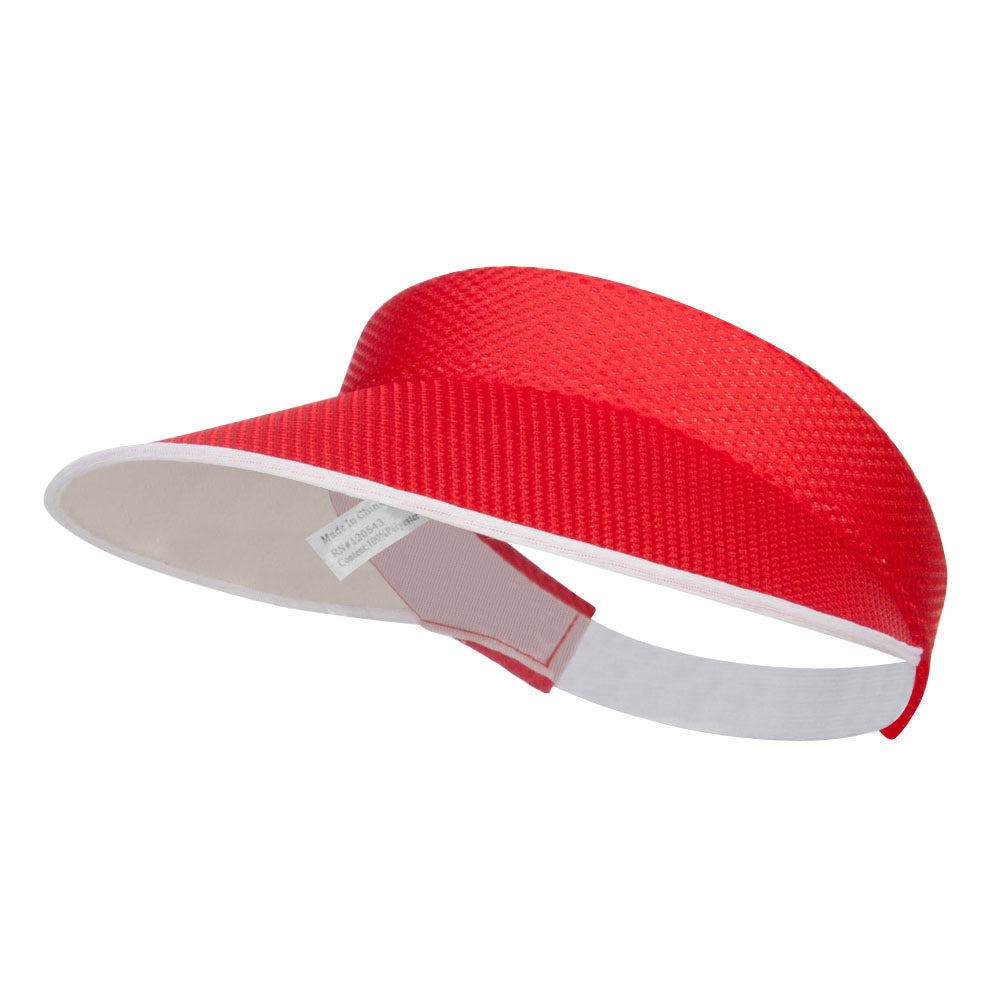 Elastic Mesh Visor 5 Inch Brim - Red OSFM