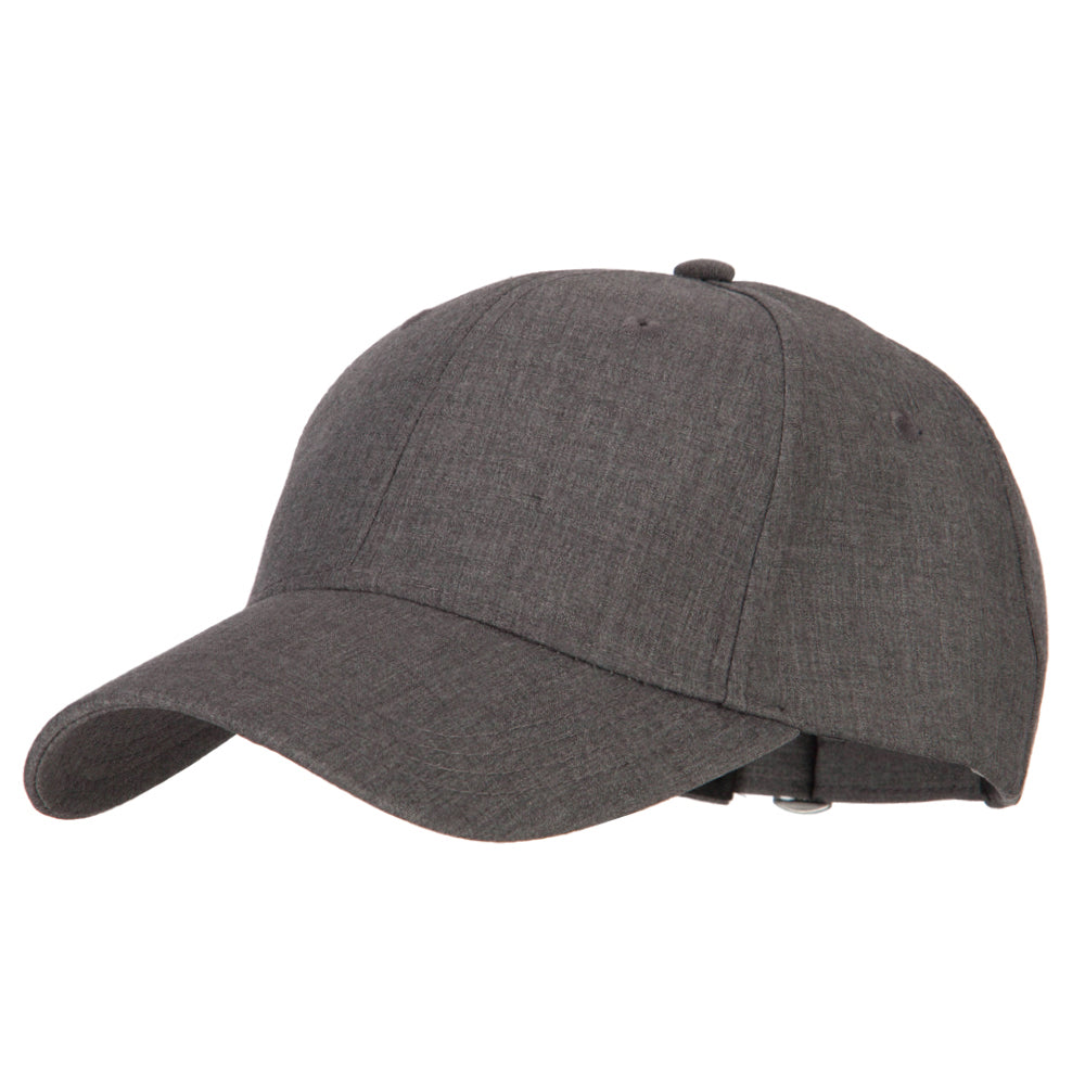 6 Panel Structured Heather Suiting Cap - Heather Charcoal OSFM