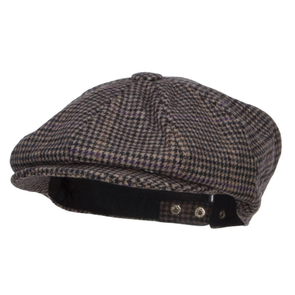 Men&#039;s Wool Blend 8 Panel Newsboy Hat - Grey OSFM