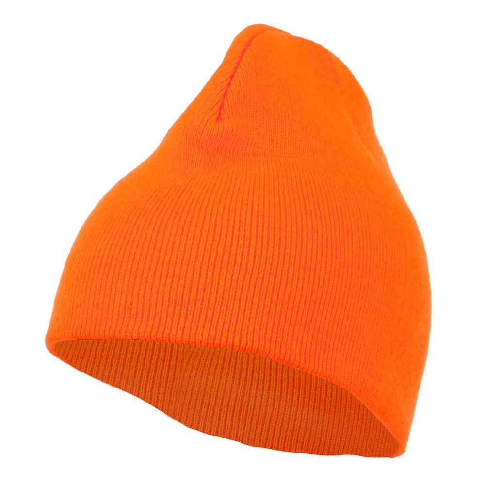 Neon Acrylic MG Short Beanie - Orange OSFM