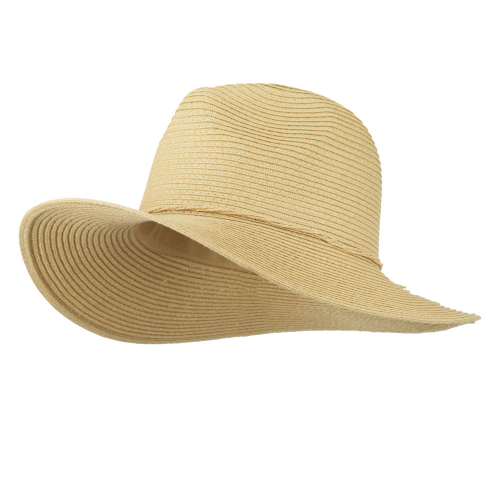 Ribbon Paper Straw Panama Hat - Natural M-L