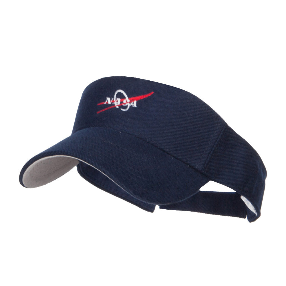 NASA Logo Embroidered Sports Visor - Navy OSFM