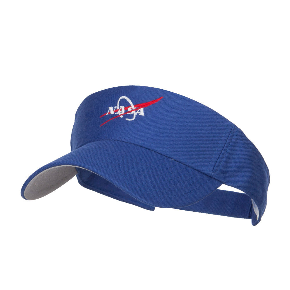 NASA Logo Embroidered Sports Visor - Royal OSFM