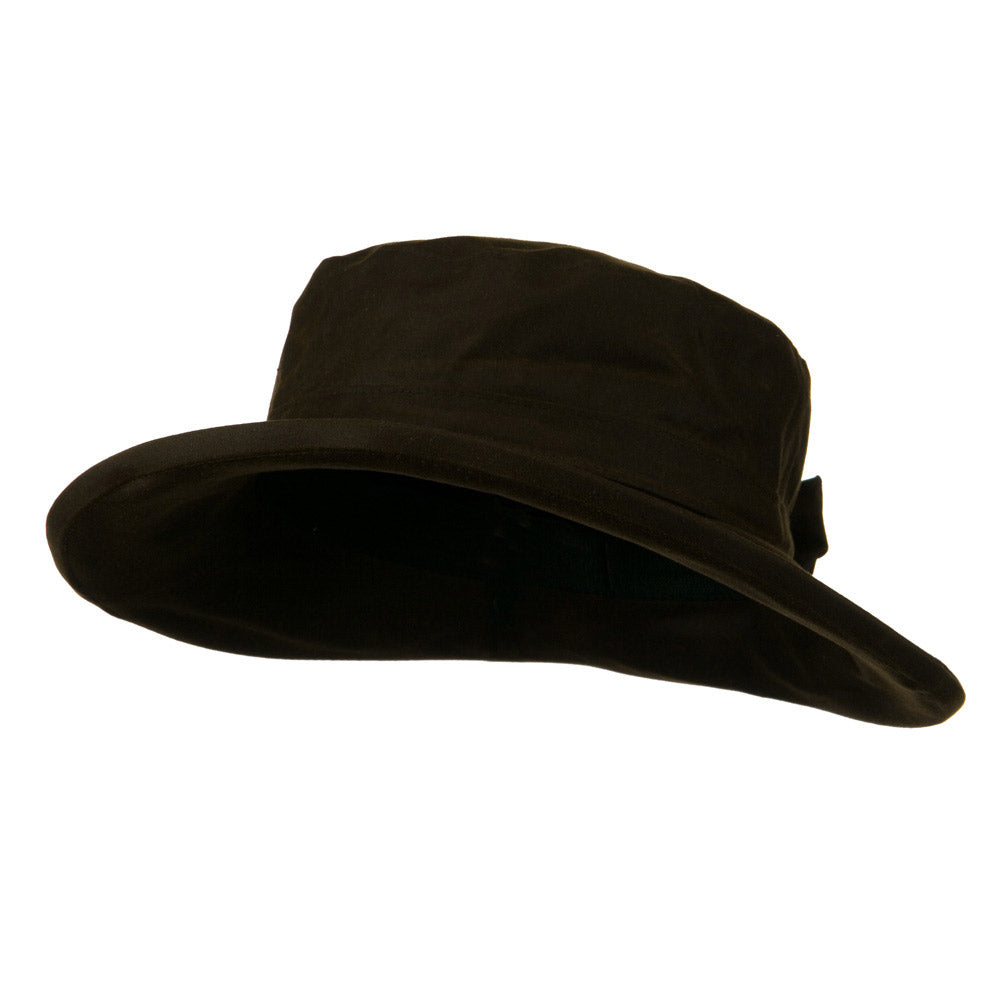 Big Size Washed Cotton Canvas Bucket Hat - Brown XL