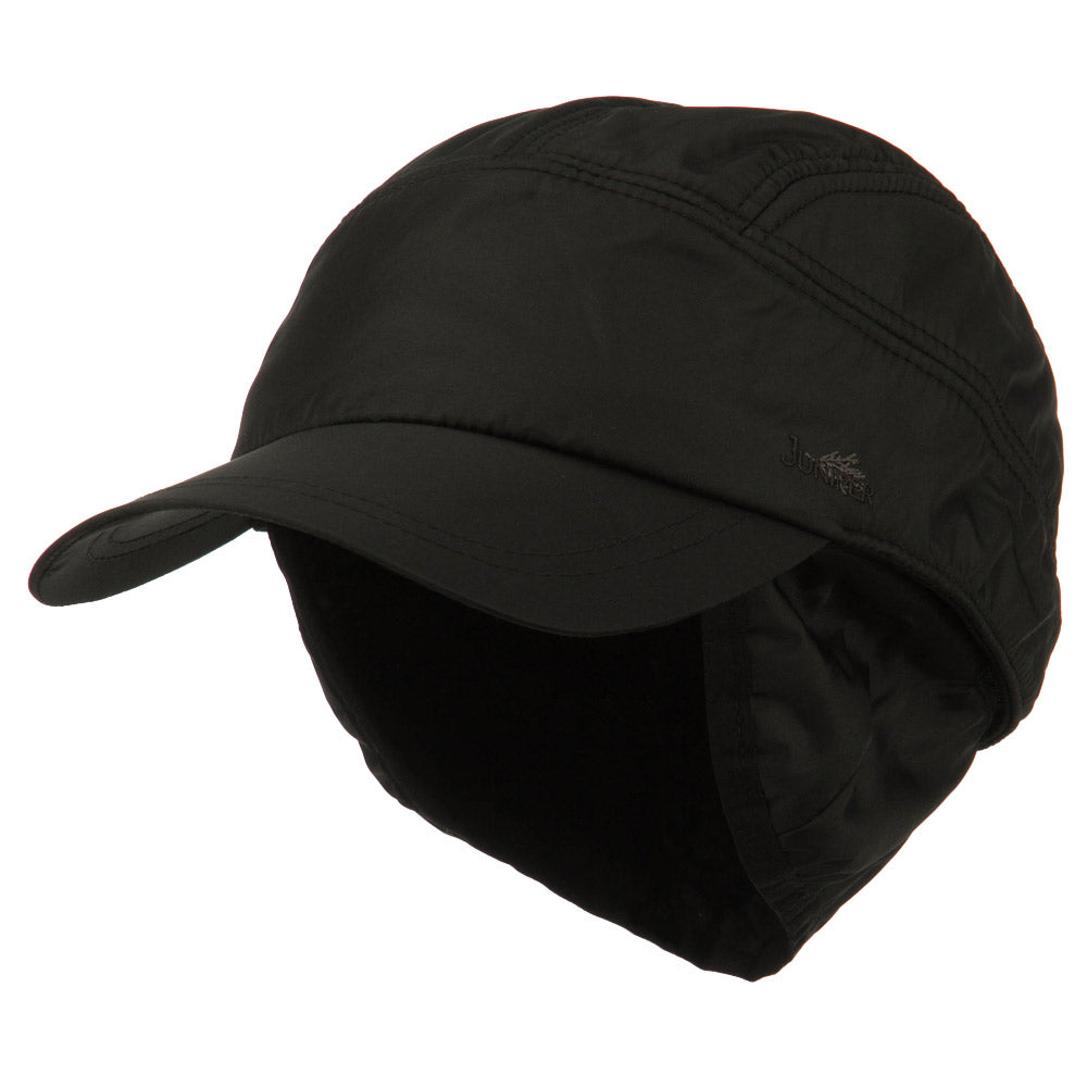 Outdoor Cap with Detachable Ear and Neck Warmer - Black M-L