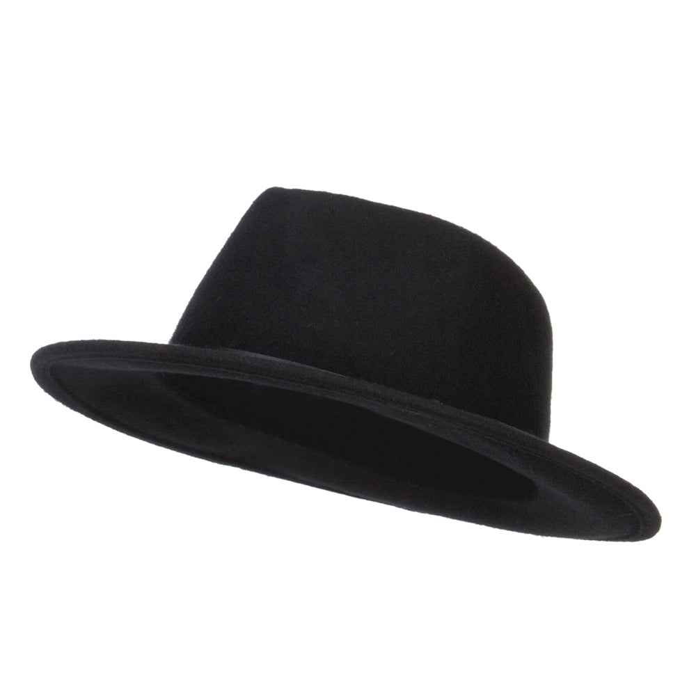 Women&#039;s Wool Felt Panama Fedora - Black OSFM