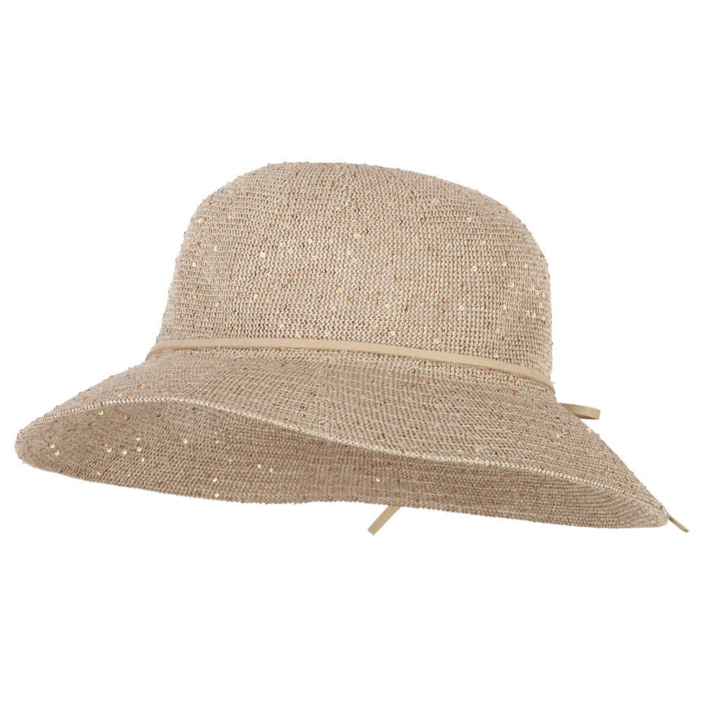 Women&#039;s Sequins Polyester Dressy Hat - Gold OSFM