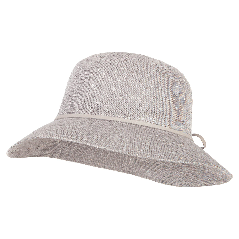 Women&#039;s Sequins Polyester Dressy Hat - Silver OSFM