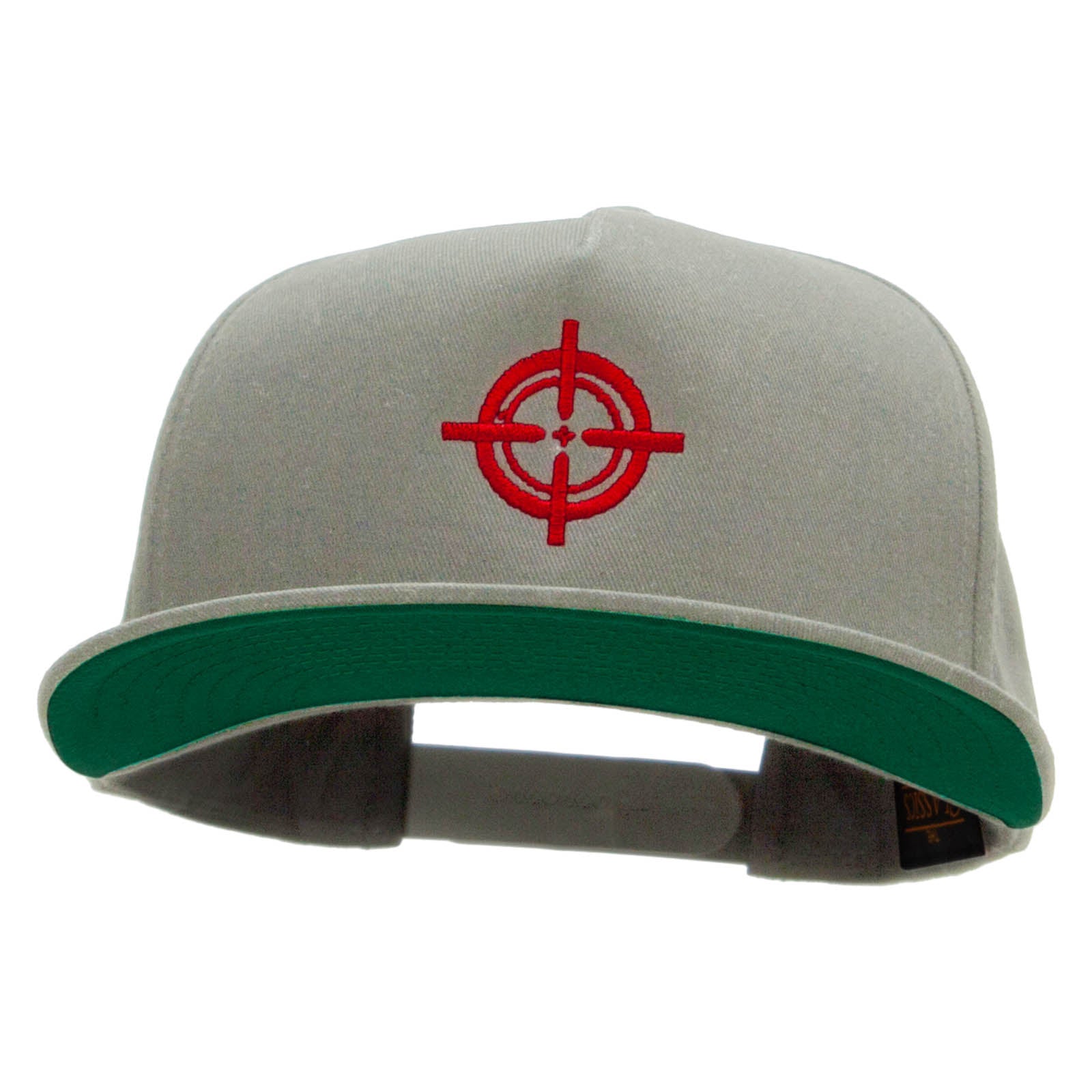 Crosshair Embroidered Wool Blend Prostyle Snapback - Silver OSFM