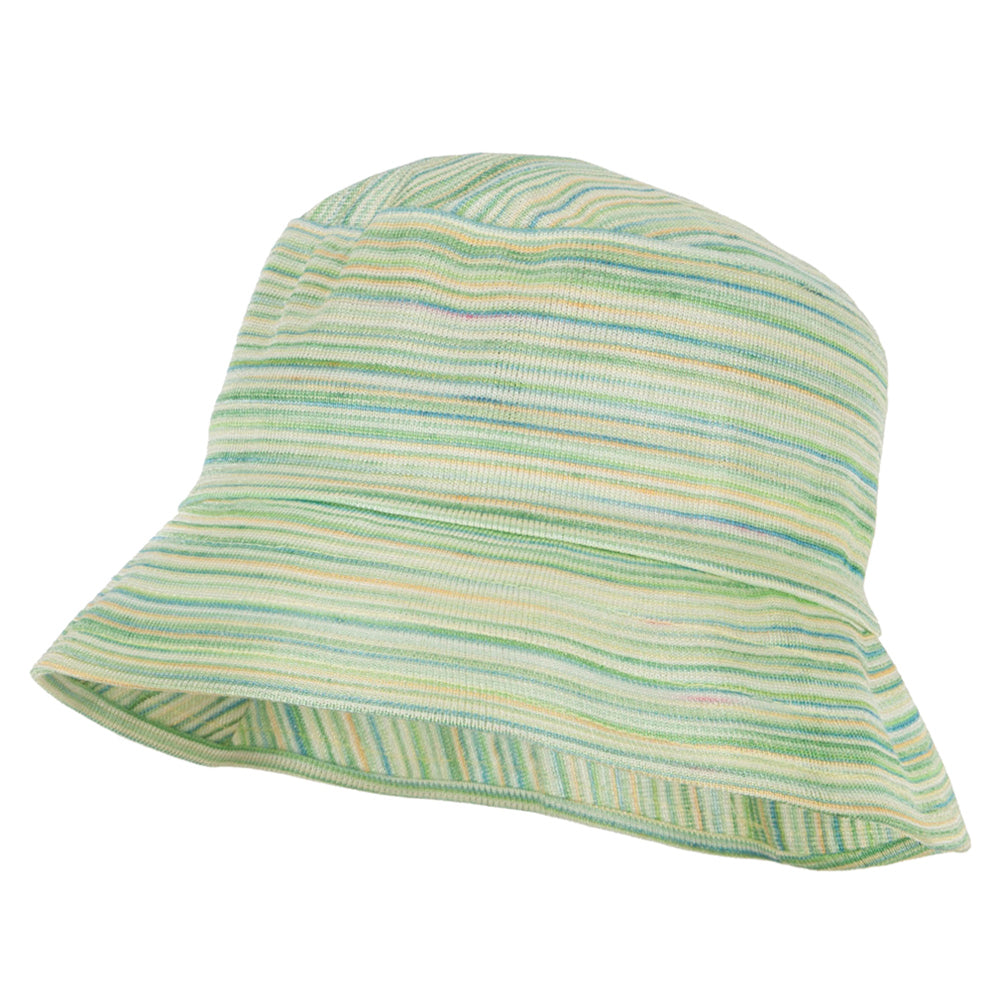 Woman&#039;s Multicolored Bucket Hat - Lime OSFM