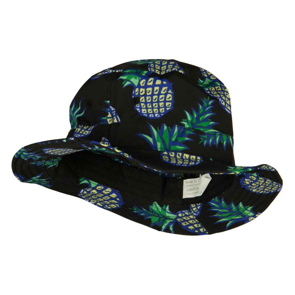 Women&#039;s Pineapple Bucket Hat - Black OSFM