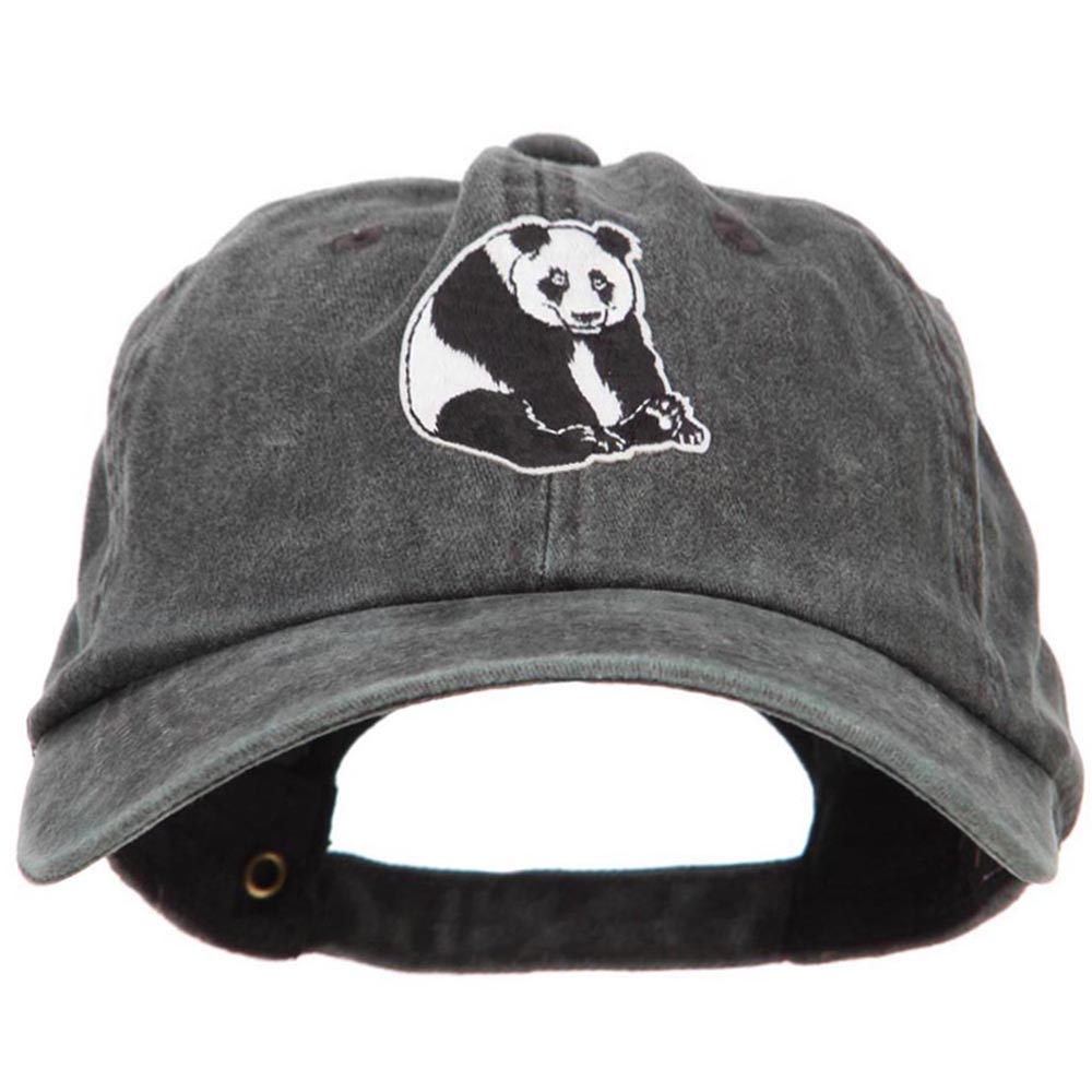 Panda Bear Patched Washed Cotton Twill Cap | Animal Designed | e4Hats ...