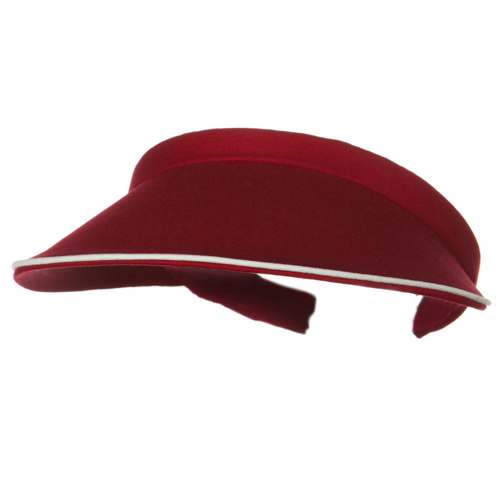 Piping Clip On Visor - Wine OSFM