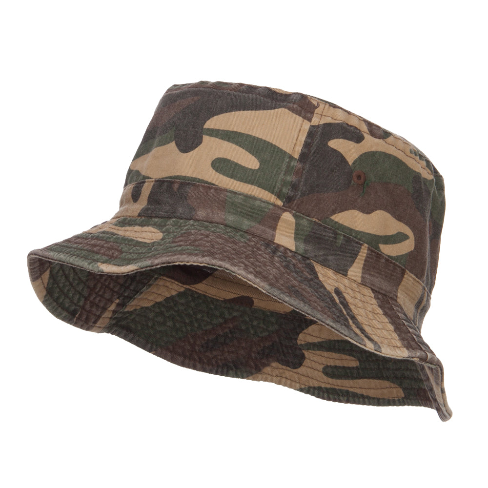 Pigment Dyed Bucket Hat - Green Camo OSFM