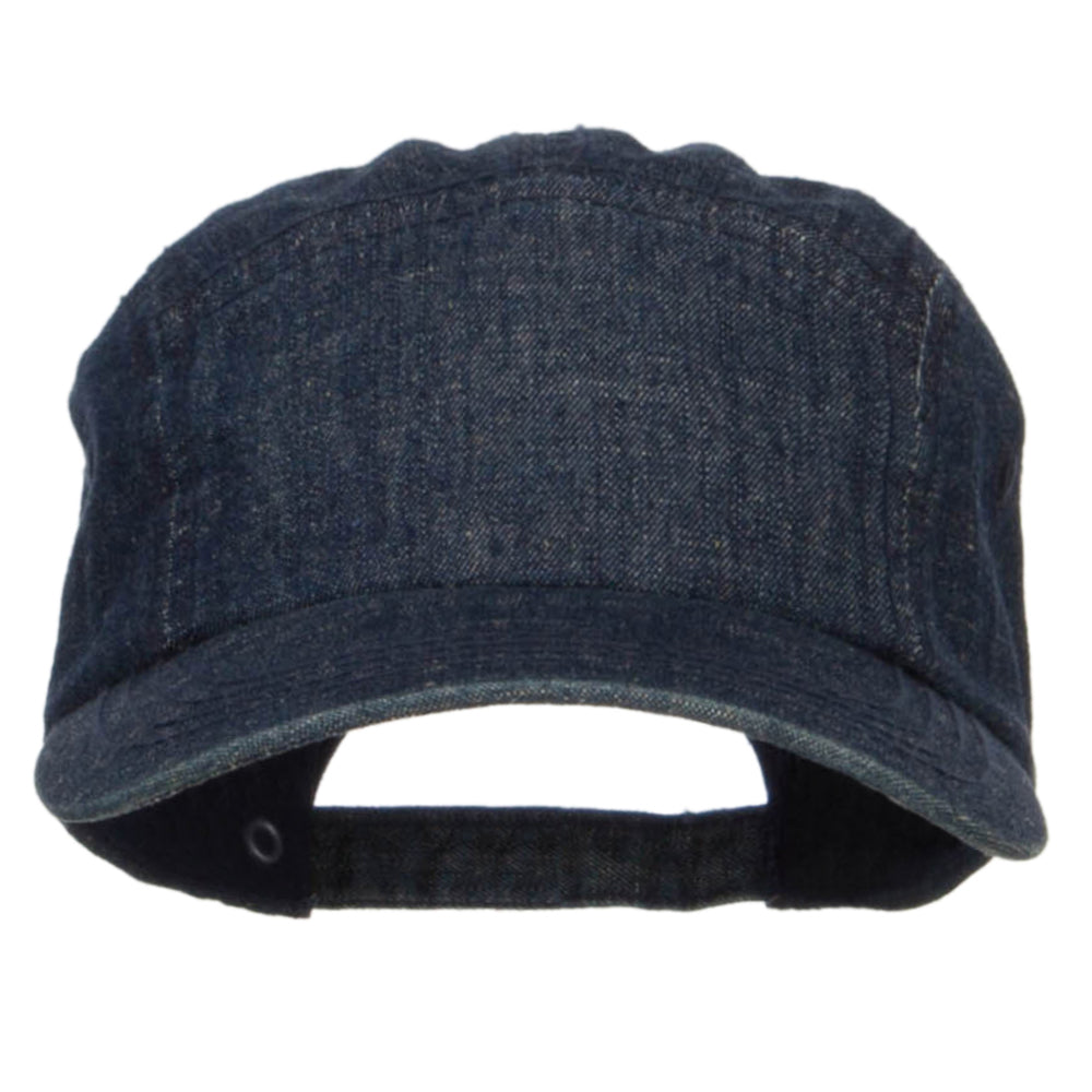 5 Panel Washed Denim Cap - Navy OSFM