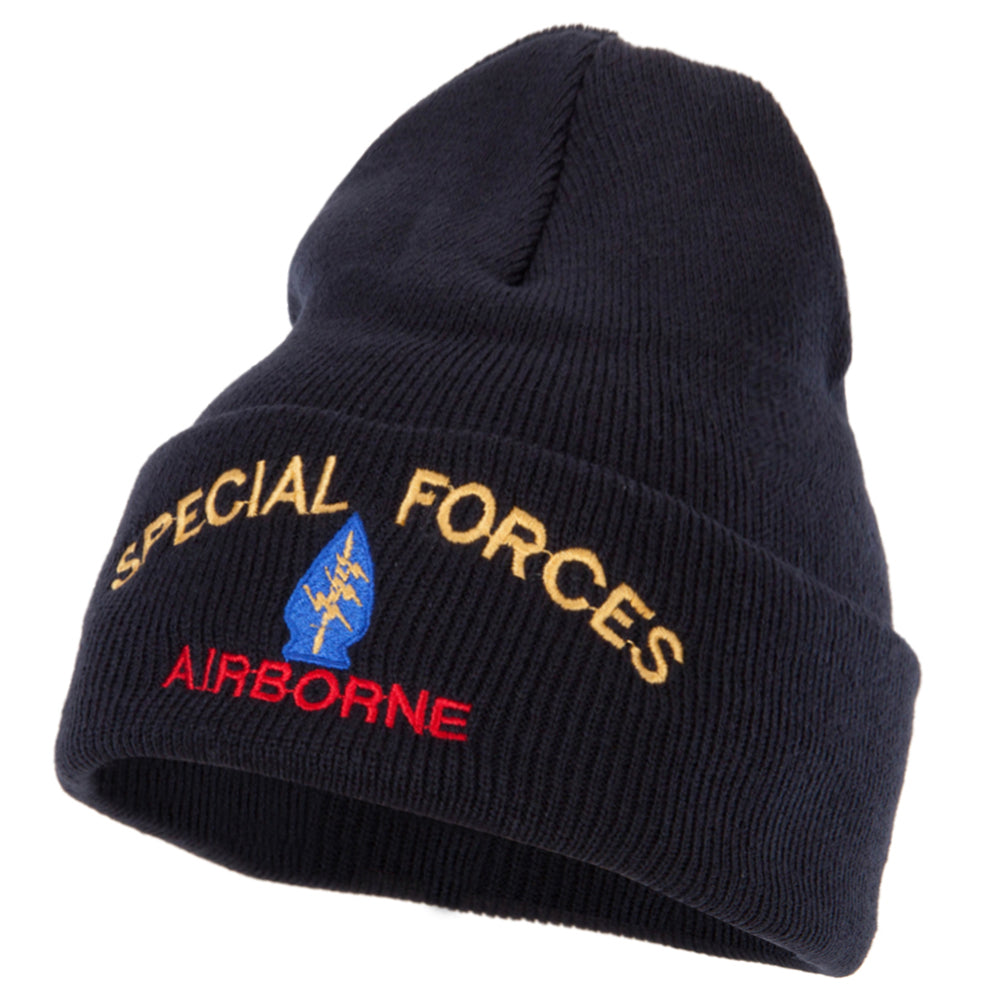 Airborne Special Force Embroidered Long Beanie - Navy OSFM