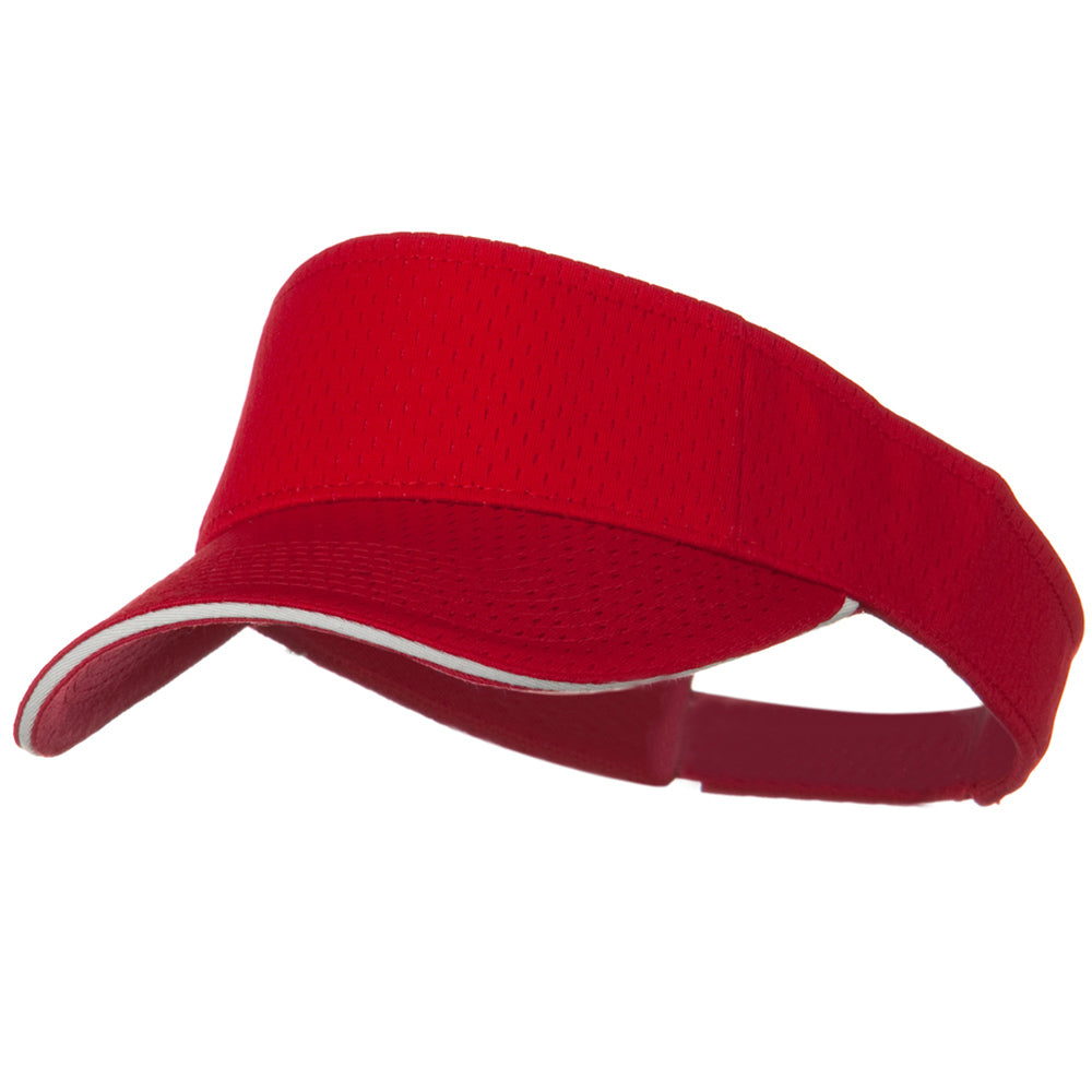 Pro Mesh Sandwich Sun Visor - Red White OSFM