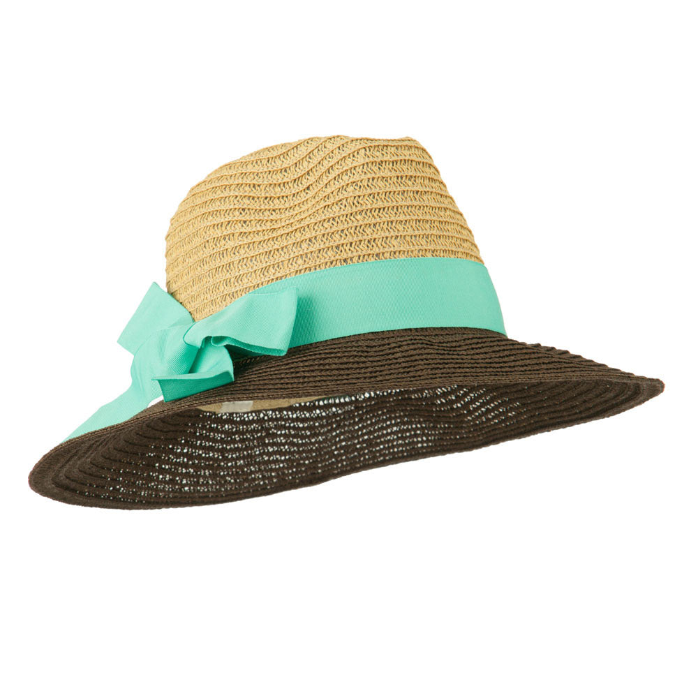 Floppy Wide Brim Fedora Hat - Aqua OSFM