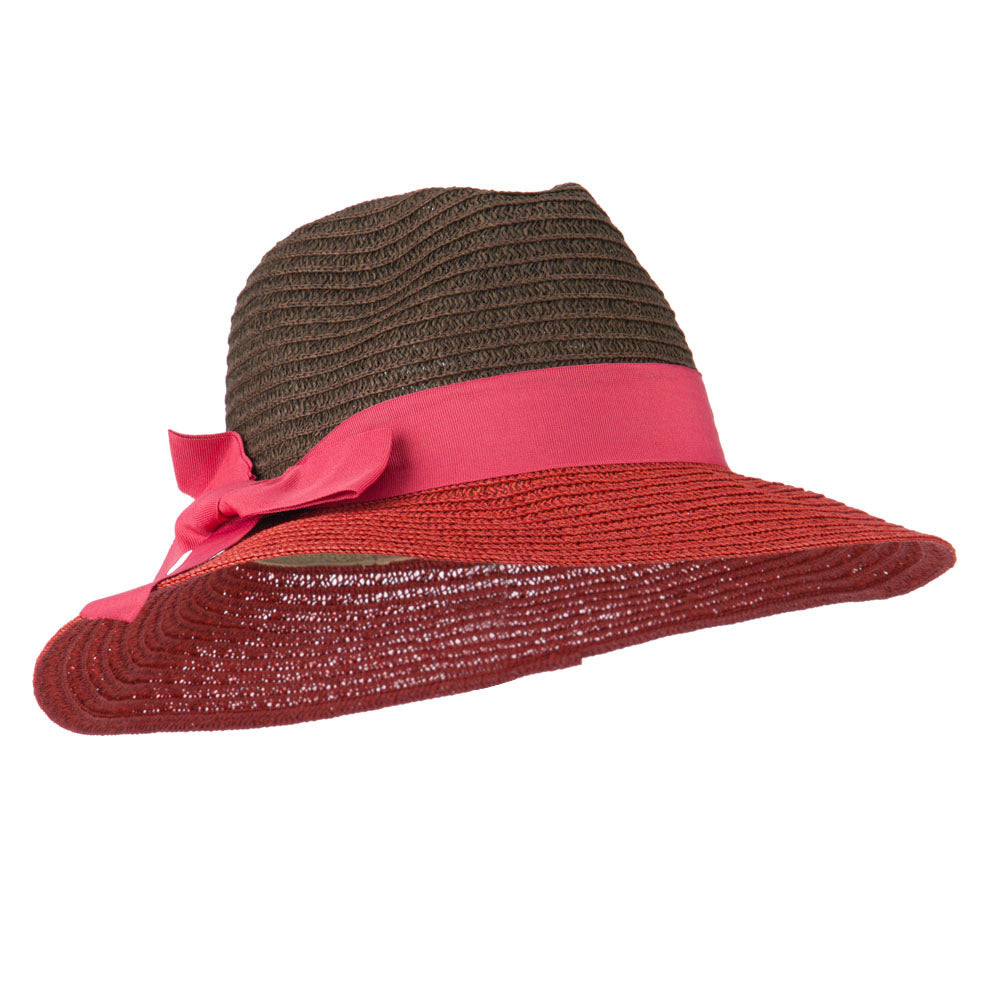 Floppy Wide Brim Fedora Hat - Fuchsia OSFM