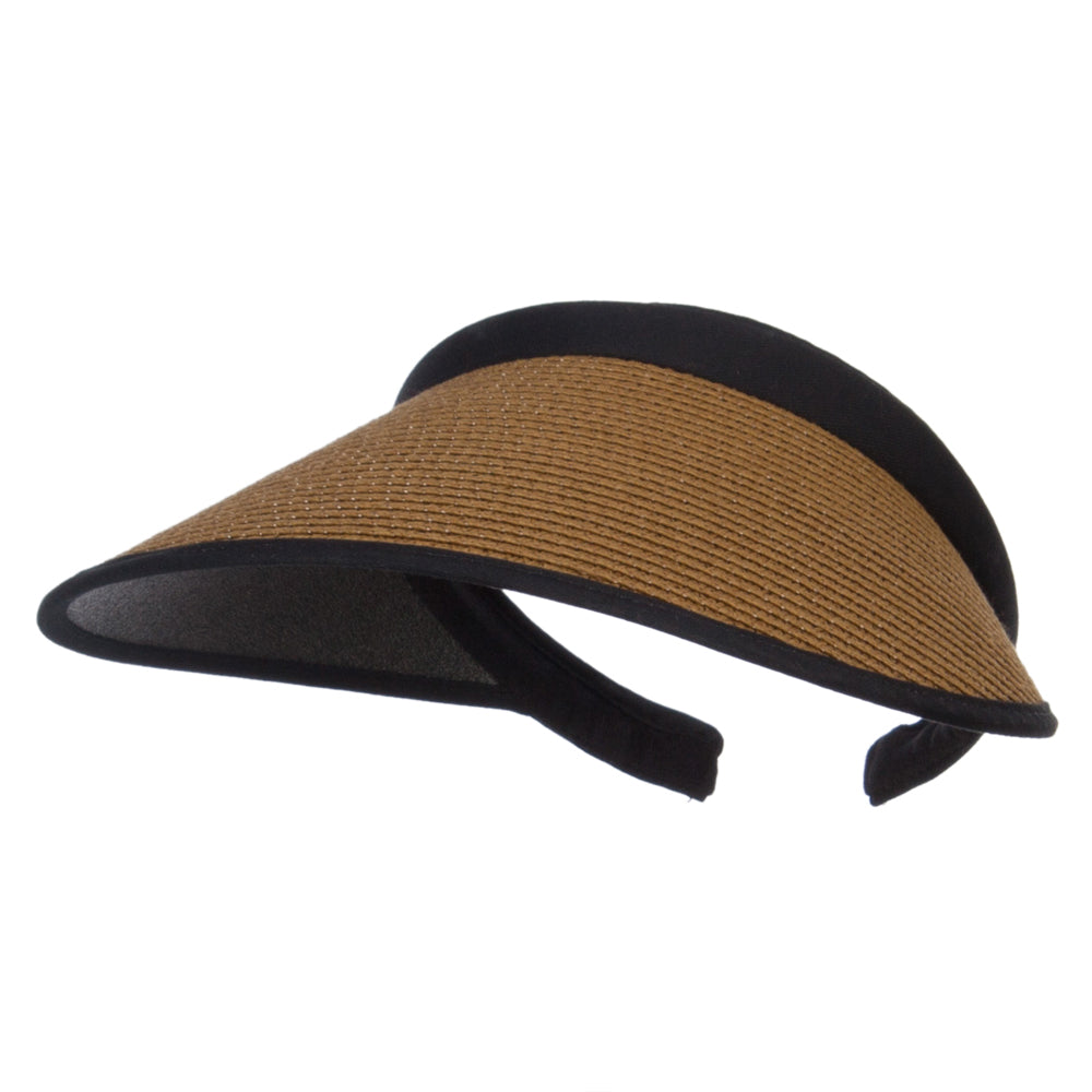 Toyo Braid Clip On Paper Visor - Brown OSFM