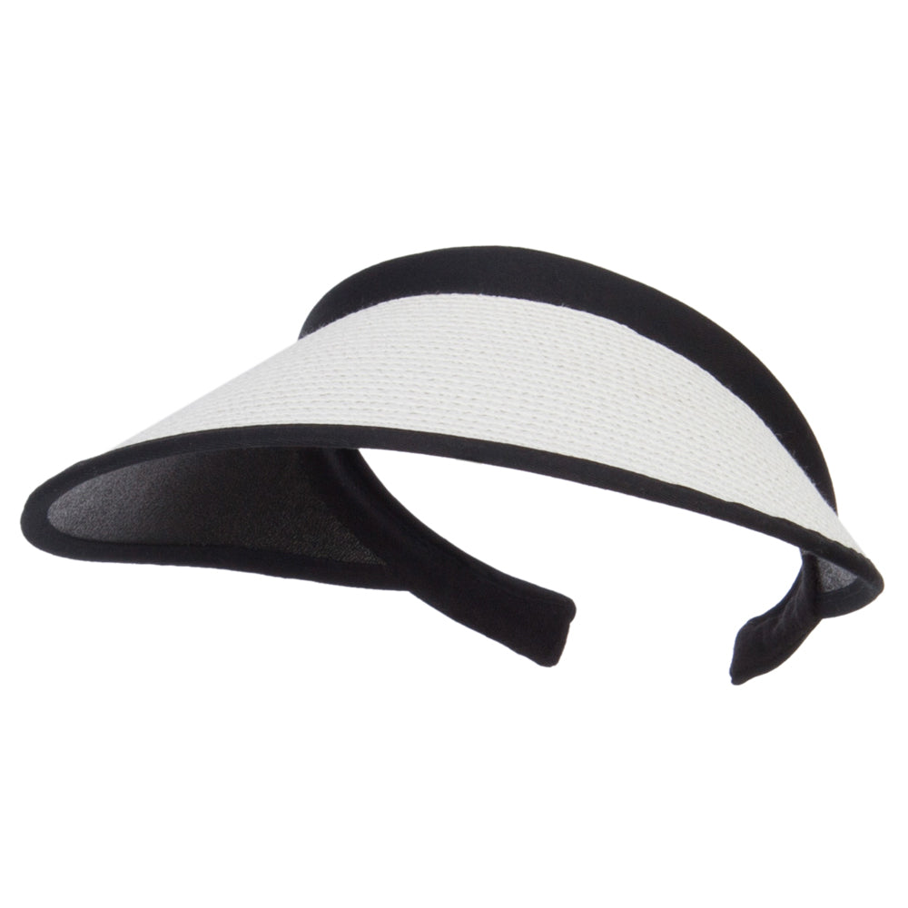 Toyo Braid Clip On Paper Visor - White OSFM