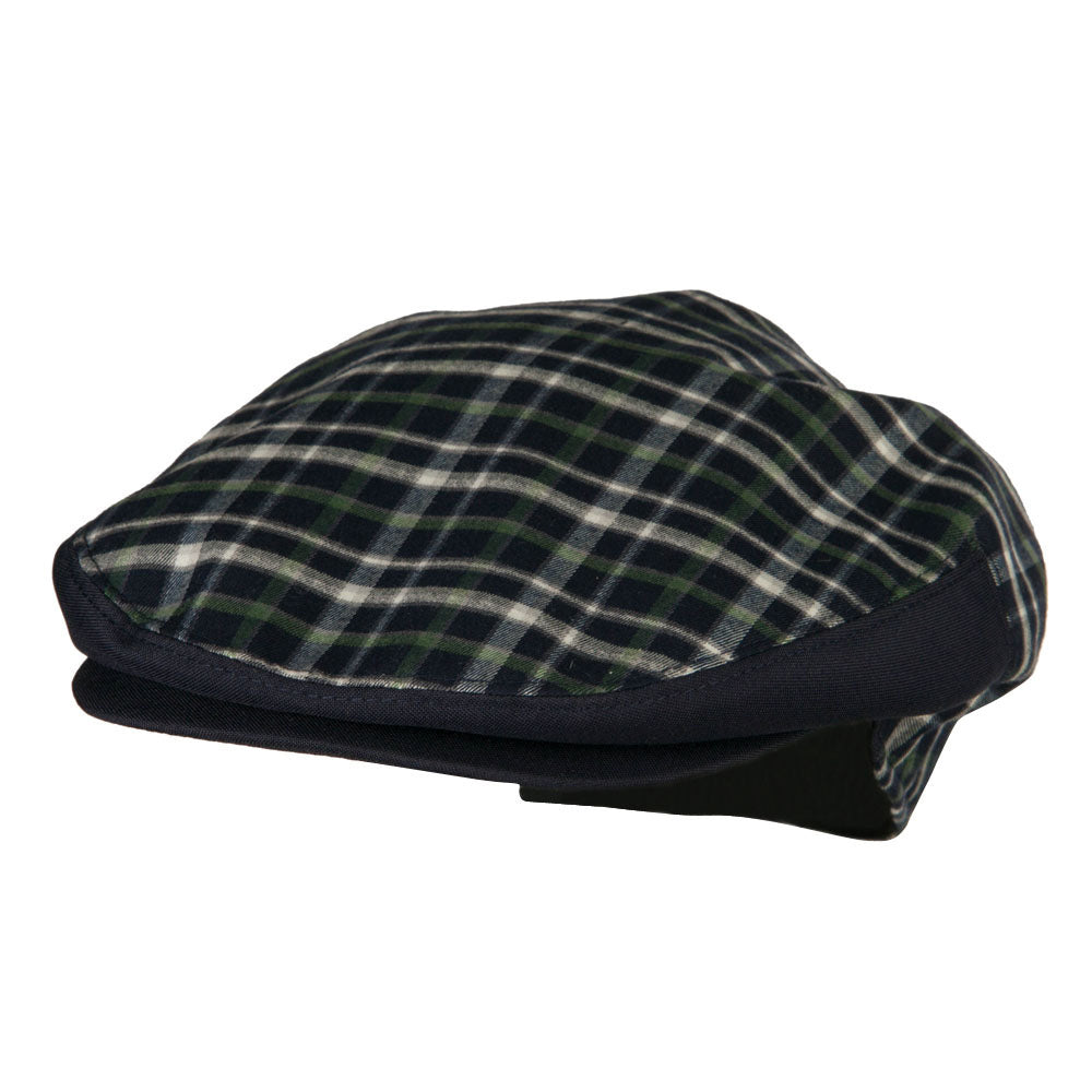 Men&#039;s Plaid Snap Button Ivy Cap - Navy OSFM