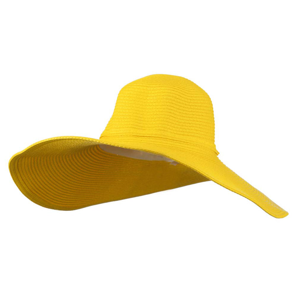 Woman&#039;s UPF 50+ Paper Straw Wide Brim Hat - Yellow OSFM