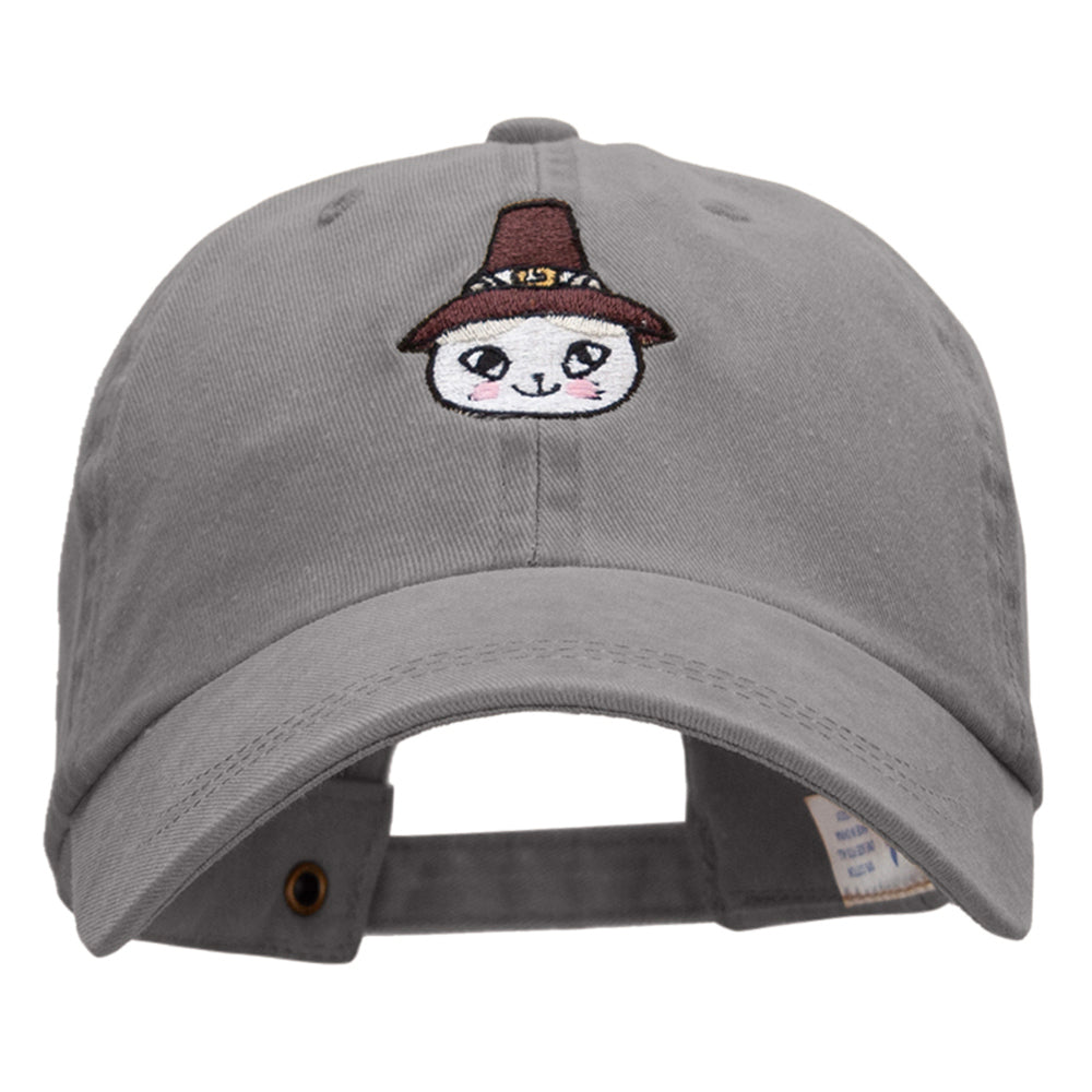 Pioneer Cat Embroidered Wash Cap - Grey OSFM
