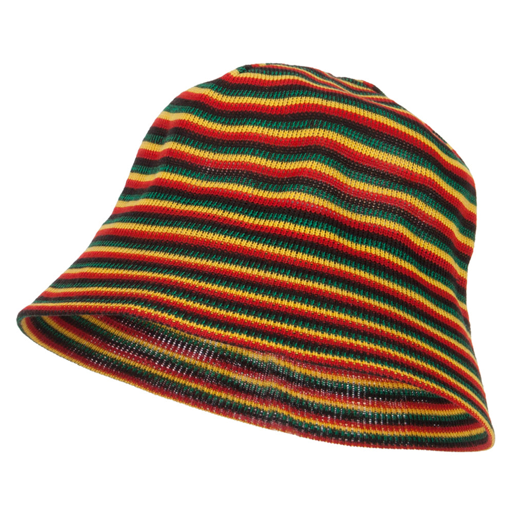 Rasta Mesh Bucket Hat - Red Yellow Green OSFM