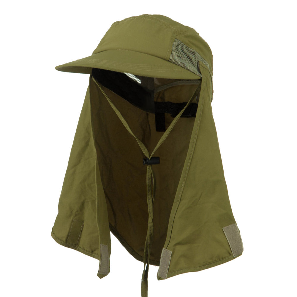 Removable Flap Hat - Khaki OSFM