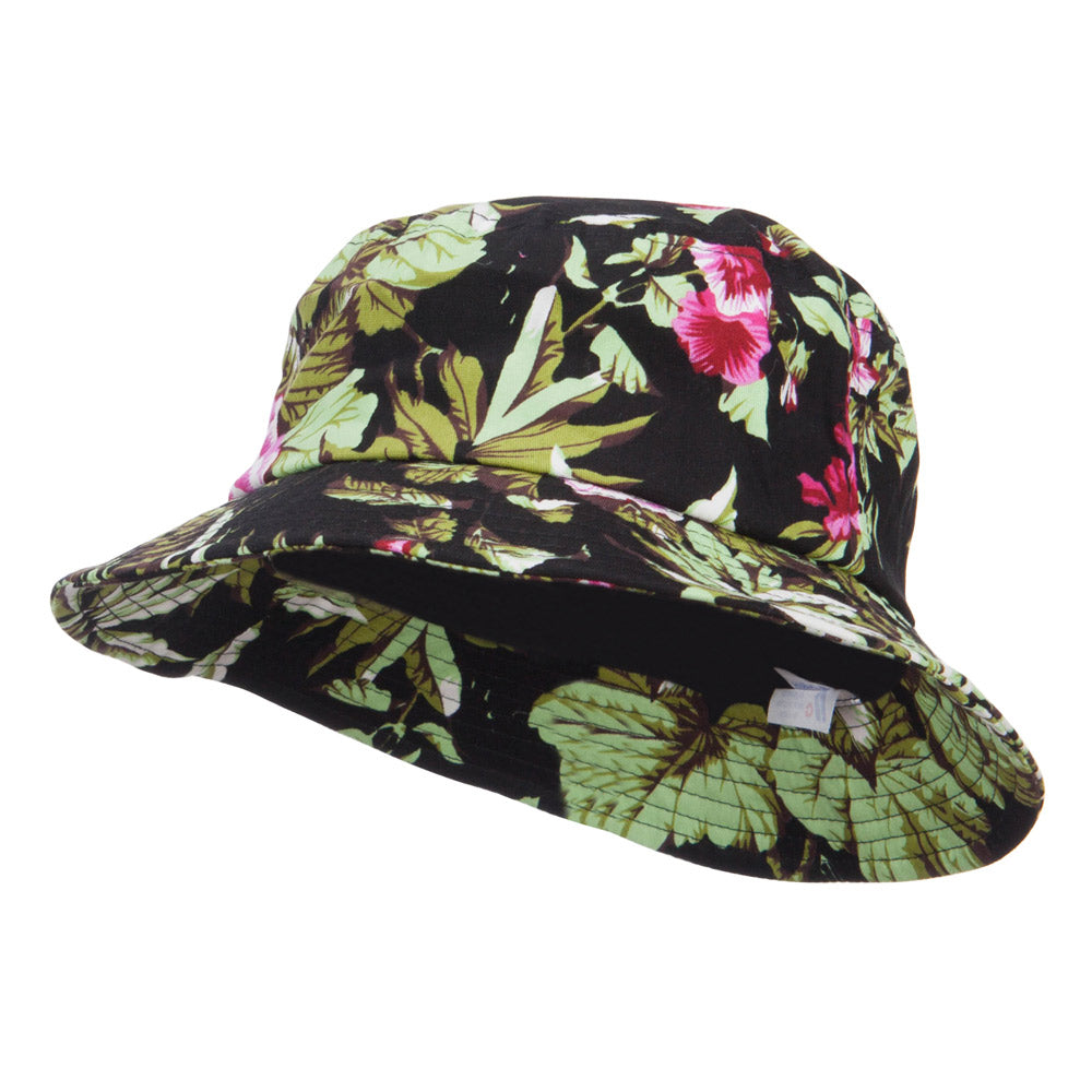 Floral Bucket Hat - Black M