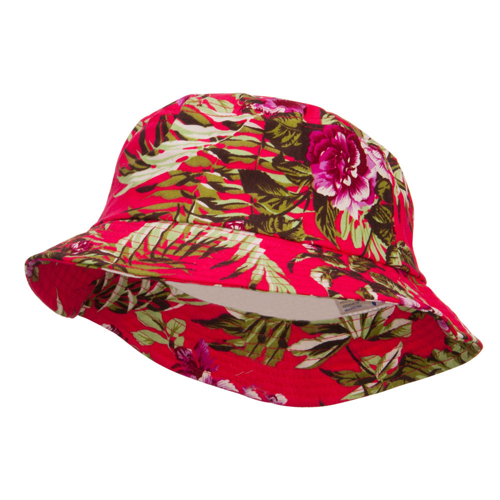 Floral Bucket Hat - Fuchsia M