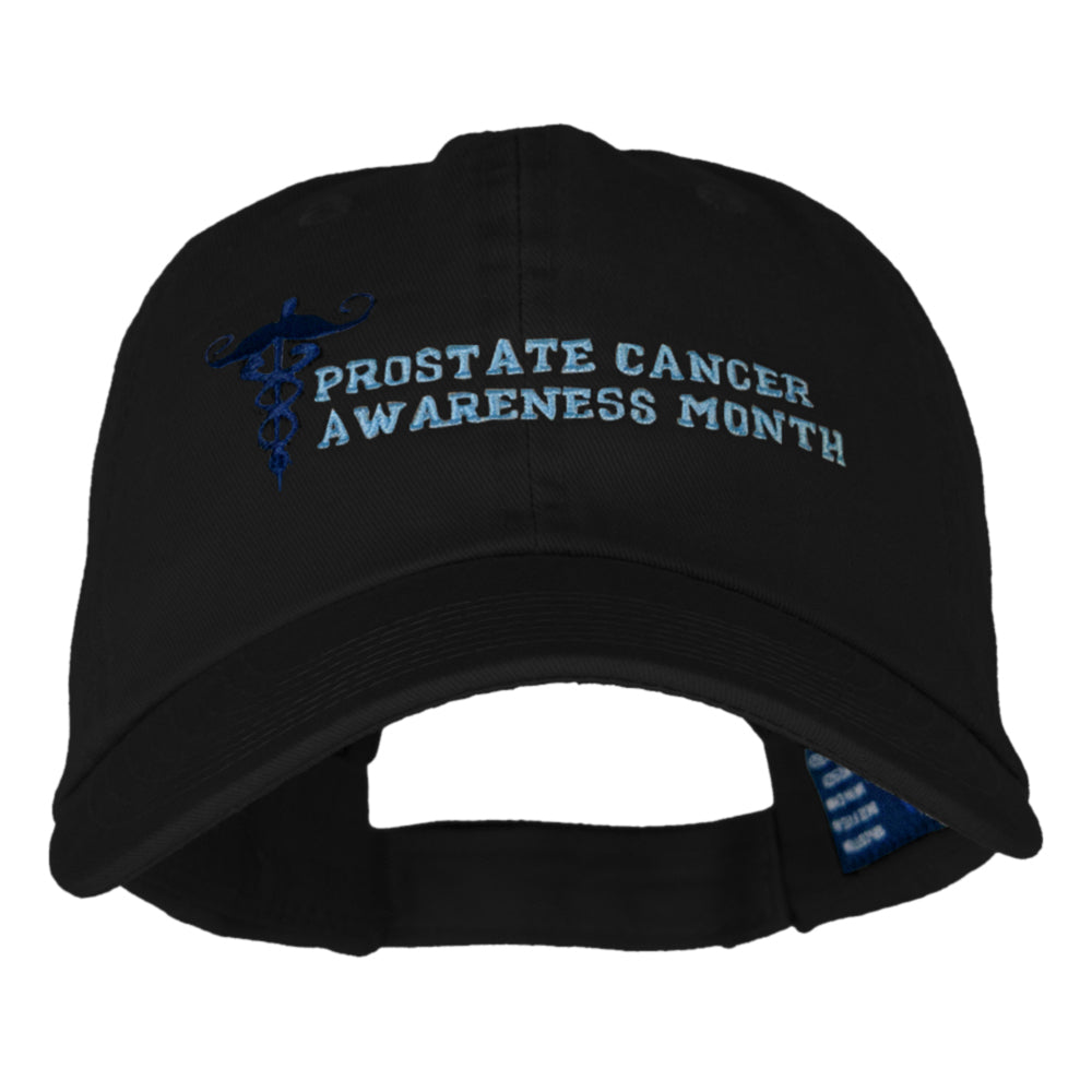 Prostate Cancer Awarness Low Profile Unstructured Cap - Black OSFM