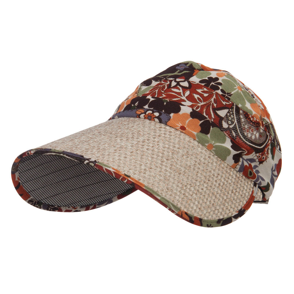 Scarf Gardening Roll Up Visor - Flower OSFM