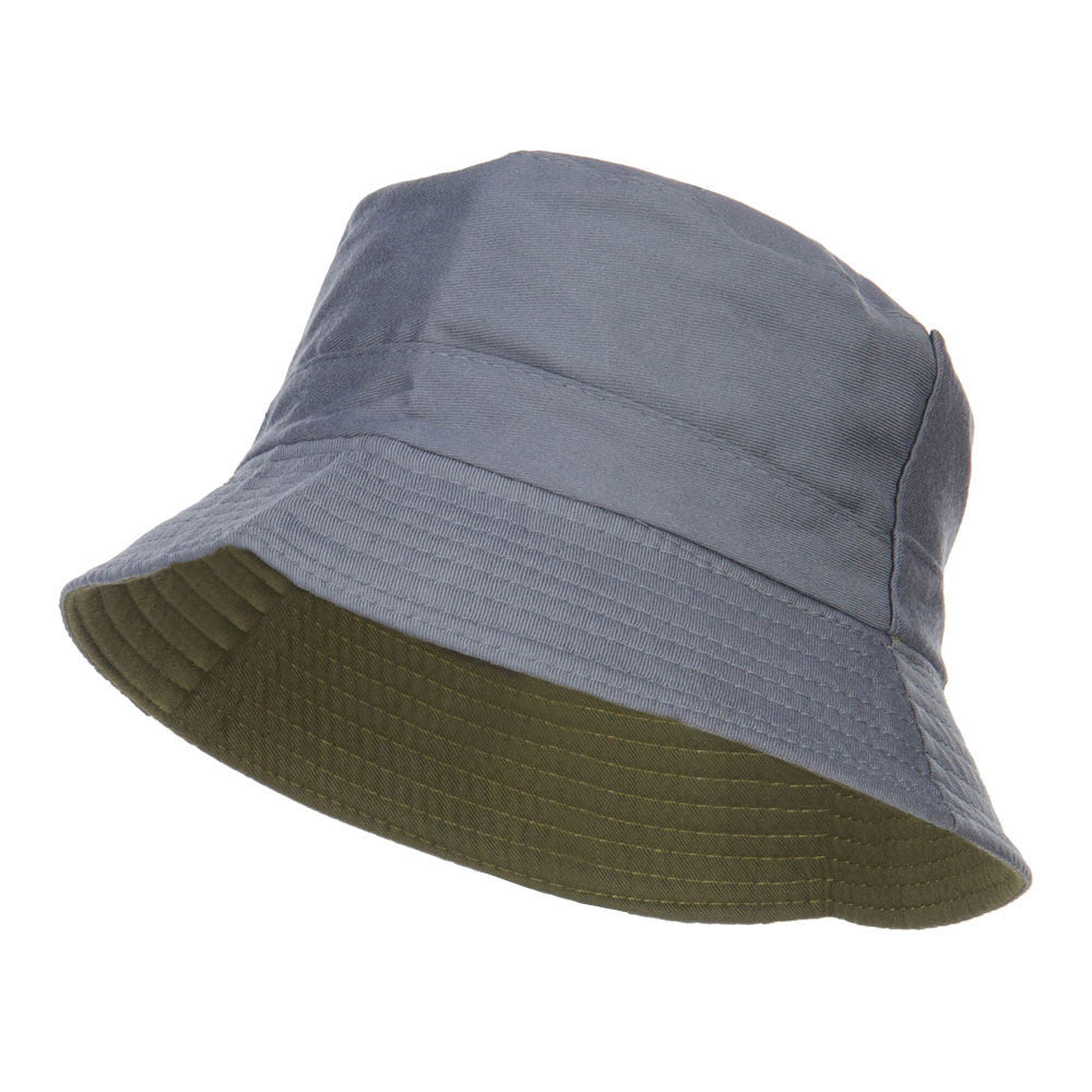 Men&#039;s Reversible Cotton Bucket Hat - Grey Green M