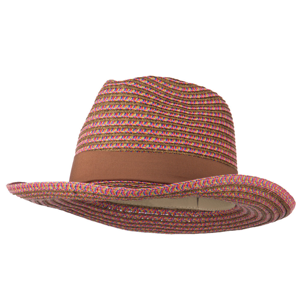 UPF 50+ Multi Color Braid Cowboy Hat - Pink OSFM