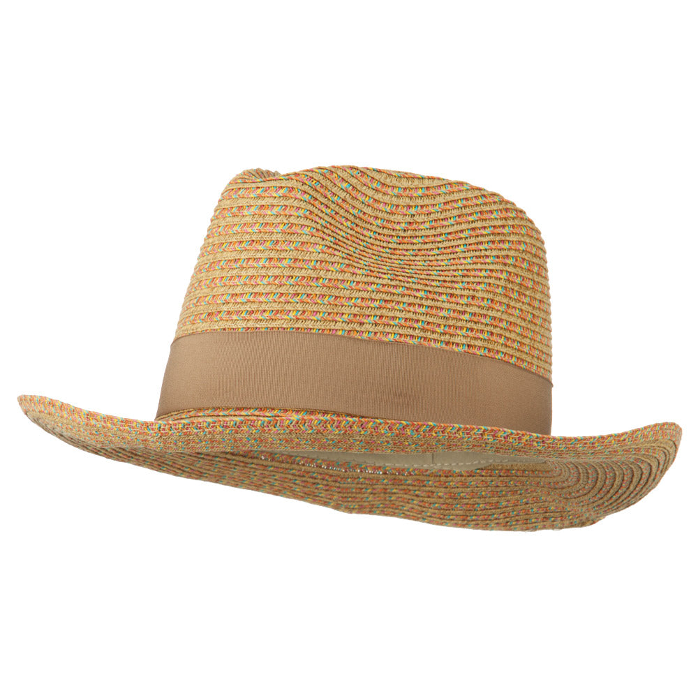 UPF 50+ Multi Color Braid Cowboy Hat - Yellow OSFM