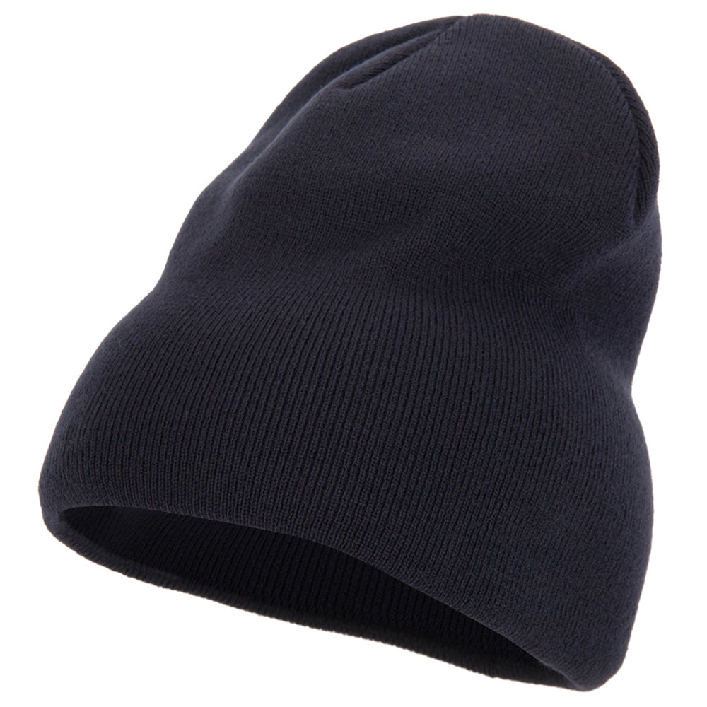 Big Size Acrylic Short Beanie - Navy XL-3XL