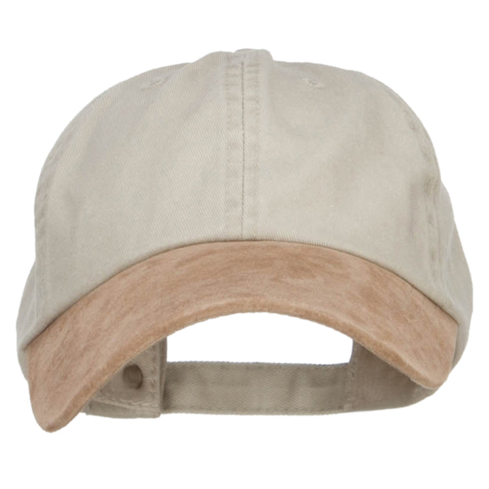 Suede Bill Washed Pigment Dyed Cap - Beige Tan OSFM