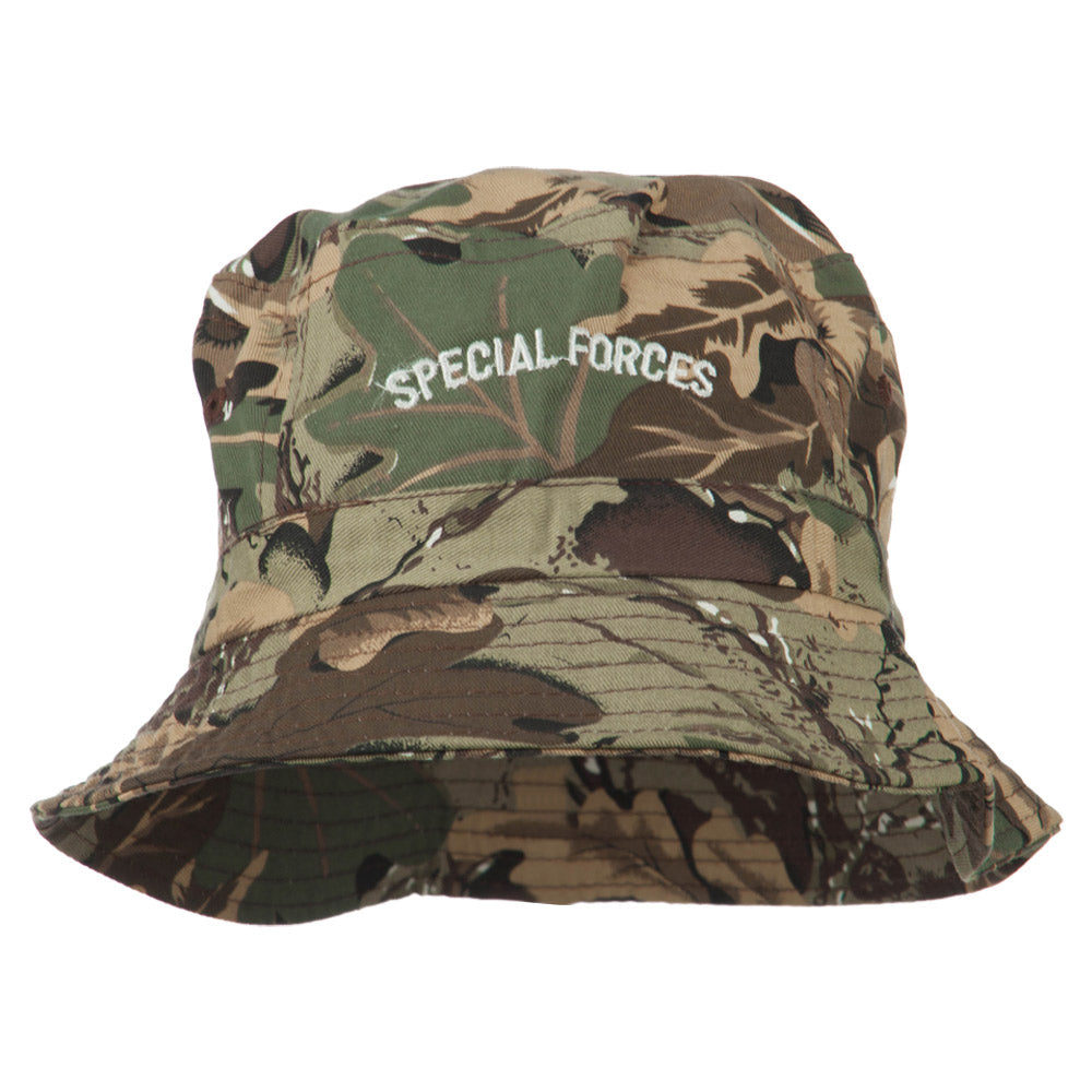 Special Forces Embroidered Bucket Hat - Camo OSFM