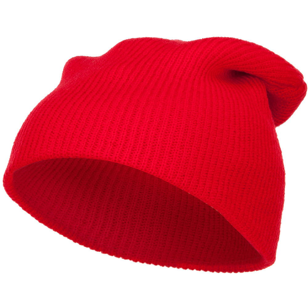 Acrylic Slouchy Beanie - Red OSFM