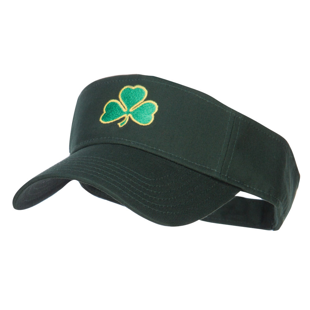 Shamrock Embroidered Sun Visor - Green OSFM