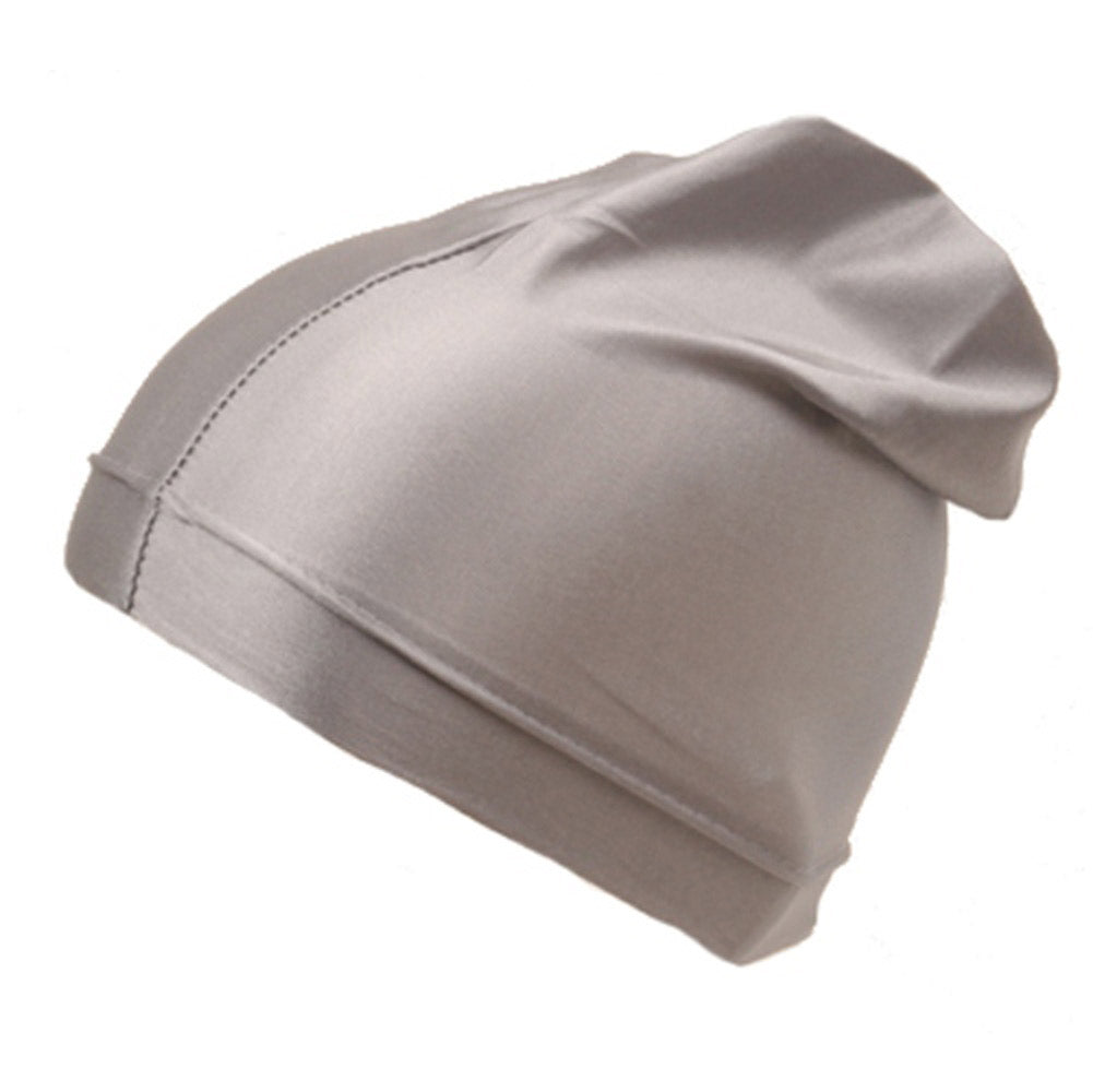 Plain Spandex Skull Cap - Grey OSFM